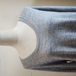 Gap Women Gray & White Speckled Drop Shoulder Lightweight Long Sleeve Sweater